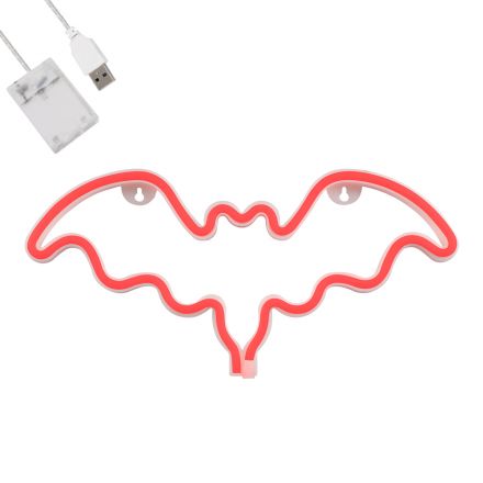 Φωτεινή Επιγραφή NEON LED 5W '' BATMAN'' - Καλώδιο Τροφοδοσίας USB - Μπαταρίας 3xAAA (Δεν Περιλαμβάνονται) - Κόκκινο