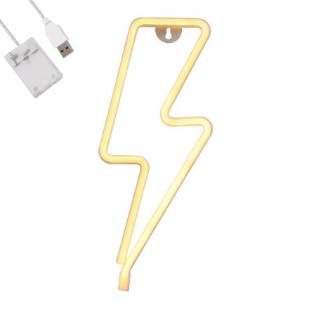Φωτεινή Επιγραφή NEON LED 5W ''LIGHT STRIKE''  με Καλώδιο Τροφοδοσίας USB - Μπαταρίας 3xAAA (Δεν Περιλαμβάνονται) - 2700K