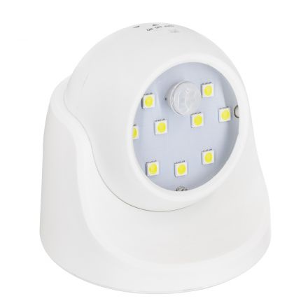 Φωτιστικό Μπαταρίας σε Σχήμα Κάμερας LED SMD 3W 300lm με Αισθητήρα Ημέρας-Νύχτας / Αισθητήρα Κίνησης - 6000K - Λευκό