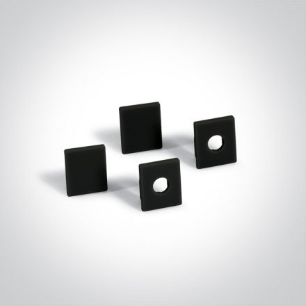 One Light Trimless Μαύρο Προφίλ Αλουμινίου Με Μαύρο PC Κάλυμμα 2m 7901TR