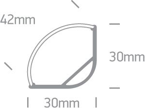 One Light Slim Τριγωνικό Προφίλ Αλουμινίου Με PC Οπάλ Κάλυμμα 2m 7908