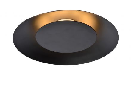 FOSKAL - Flush Φωτιστικό Οροφής - Ø 34,5 cm - LED - 1x12W 2700K - Black