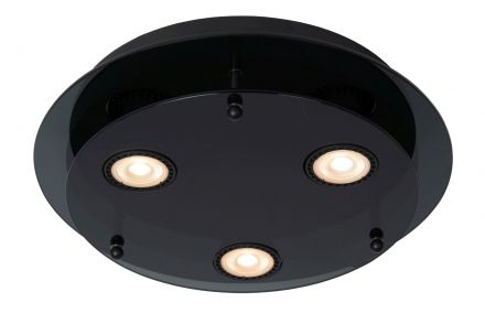 OKNO - Flush Φωτιστικό Οροφής - Ø 30 cm - 3xGU10 - Black
