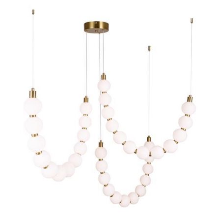 Κρεμαστό Φωτιστικό Μέταλλο LED 35W 3000K 2730Lm 900Χ1890mm Μπρονζέ-Λευκό Arte Illumina TREA