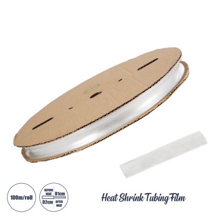 Θερμοσυστελλόμενο - Μακαρόνι Φ20mm/10mm - Ρολό Μήκους 100m Στεγανοποίησης για Όλες τις Neon Flex - IP65 - Διάφανο
