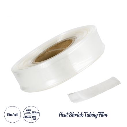 Θερμοσυστελλόμενο - Μακαρόνι Φ30mm/15mm - Ρολό Μήκους 25m Στεγανοποίησης για Όλες τις Neon Flex - IP65 - Διάφανο