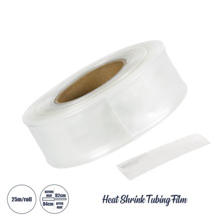 Θερμοσυστελλόμενο - Μακαρόνι Φ40mm/20mm - Ρολό Μήκους 25m Στεγανοποίησης για Όλες τις Neon Flex - IP65 - Διάφανο