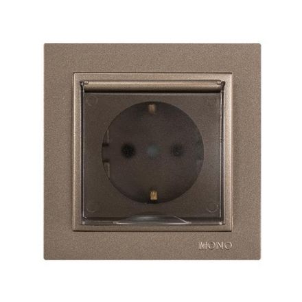 Πρίζα Σούκο Καπάκι 16A Light Fume MONO