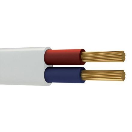 Καλώδιο Εύκαμπτο ΟΒΑΛ H03VVH2-F 2X0,75mm2 Λευκό 100m