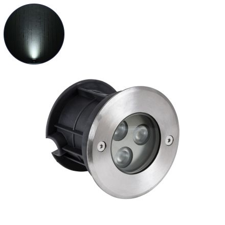 UNDERWATER-HUNI Υποβρύχιο Χωνευτό Σποτ για Σιντριβάνια LED 3W 300lm 30° 24V - IP68 - 6000K - Ανοξείδωτο Ατσάλι 