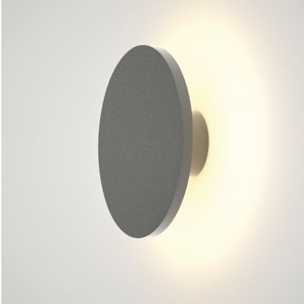 InLight Εξωτερικό Επίτοιχο Φωτιστικό Geneva LED 8W 3CCT Γκρι D:17cmx5.5cm (80201130)