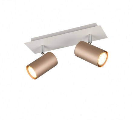 Trio Lighting Διπλό Spot 2xGU10 MARLEY Coffee Μέταλλο