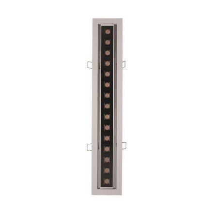 Σποτ Χωνευτο Γραμμικο LED Μονο 12W 4000K Λευκο/ Μαυρο Pro 145-55092