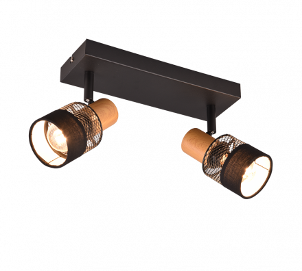 Trio Lighting Spot LED 2xE14 NANDINI Μαύρο Ματ