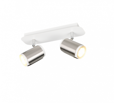 Trio Lighting Spot 2xGU10 GILLAN Nickel Mat Μέταλλο