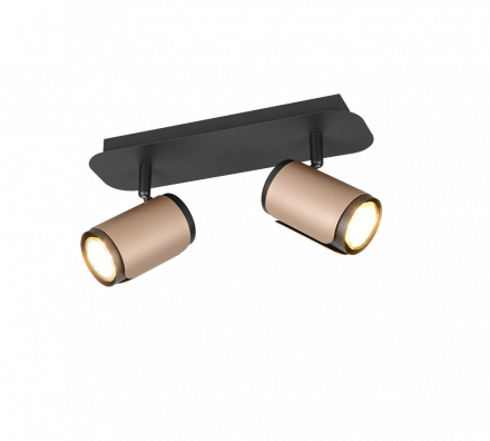 Trio Lighting Spot 2xGU10 GILLAN Coffee Μέταλλο