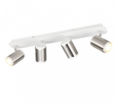 Trio Lighting Spot 4xGU10 GILLAN Nickel Mat Μέταλλο