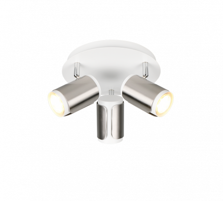 Trio Lighting Spot 3xGU10 GILLAN Nickel Mat Μέταλλο