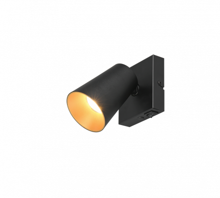 Trio Lighting Spot 1xGU10 SHARP Μαύρο Ματ Μέταλλο
