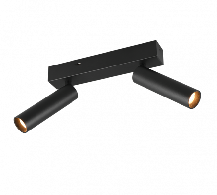Trio Lighting Διπλό Spot LED 2x5.5W AMBALA Μαύρο Ματ Μέταλλο