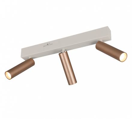 Trio Lighting Τριπλό Spot LED 3x5.5W CCT AMBALA Coffee Μέταλλο