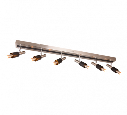 Trio Lighting Spot LED 6x4.5W CCT IKARIS Μαύρο-Nickel Mat