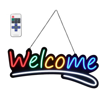 Φωτεινή Επιγραφή NEON LED 30W Animated WELCOME - με Διακόπτη On/Off και Ασύρματο Χειριστήριο IR