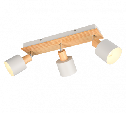 Trio Lighting Τριπλό Spot 3xE14 SHANTI Warm Grey Μέταλλο