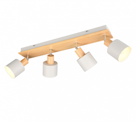 Trio Lighting Τετραπλό Spot 4xE14 SHANTI Warm Grey Μέταλλο