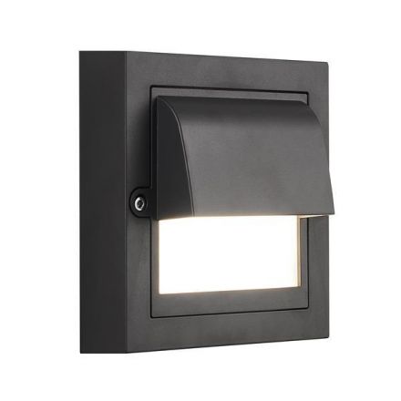 Φωτιστικό Τοίχου LED 6W 135X135X55 3CCT IP65 Μαύρο 