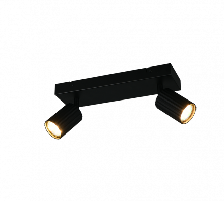 Trio Lighting Διπλό Spot 2xGU10 SOKA Μαύρο Ματ Μέταλλο