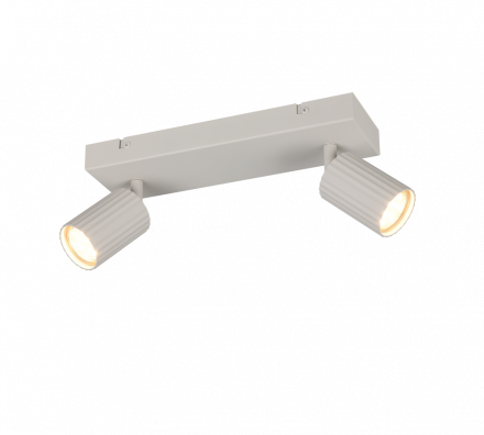 Trio Lighting Διπλό Spot 2xGU10 SOKA Γκρι Μέταλλο