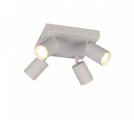 Trio Lighting Τετραπλό Spot 4xGU10 SOKA Γκρι Μέταλλο