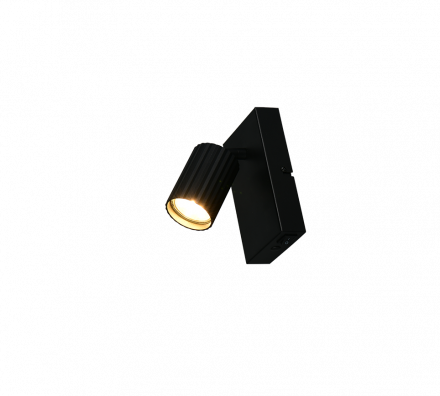 Trio Lighting Μονό Spot 1xGU10 SOKA Μαύρο Ματ Μέταλλο