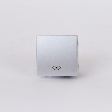 Διακοπτης 2 Modules Μεσαιος A/R Νικελ Ματ