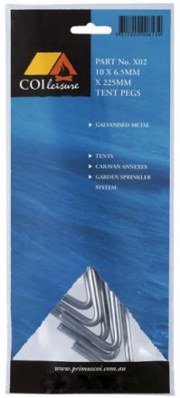 ΠΑΣΑΛΑΚΙΑ COIL LEISURE STEEL TENT PEGS 225 x 6.3mm 10 ΤΕΜ X02