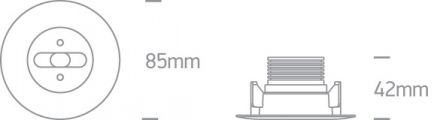 Χωνευτό Φωτιστικό Ασφαλείας 3Hrs LED 3W 6000K Πλαστικό 230V IP20 Λευκό