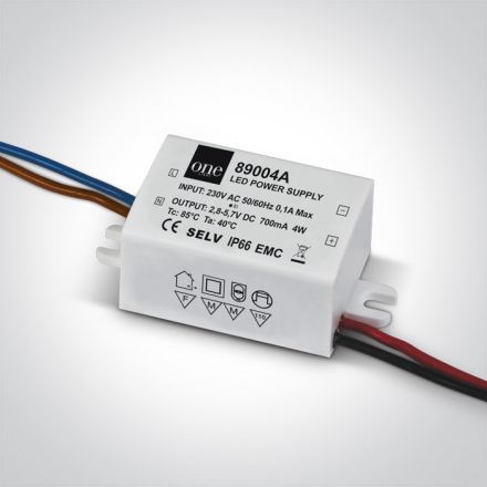 Constant Current LED Driver Non-Dimmable Για 700mA LED Spot 2-4W IP66