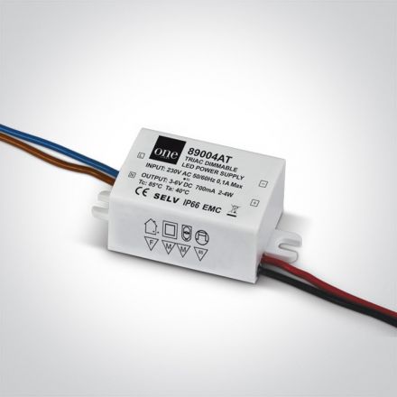 LED Driver 2W-4W TRIAC Dimmable 230V 700mA IP66
