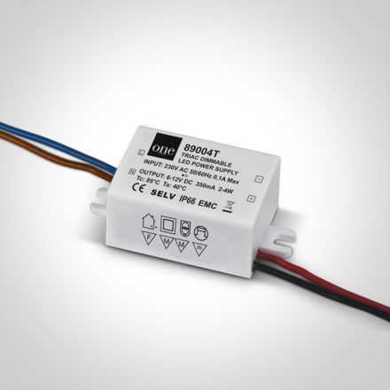 LED Driver 2W-4W TRIAC Dimmable 230V 350mA IP66