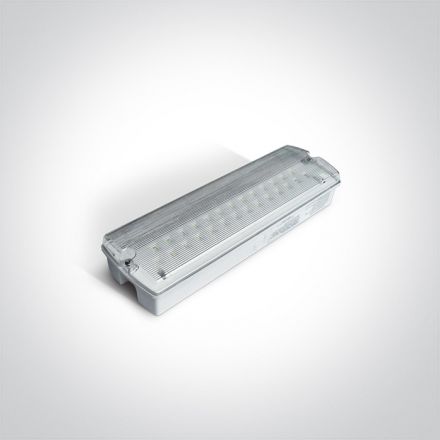 Φωτιστικό Ασφαλείας 3Hrs LED 7W 230V PC IP65 Λευκό