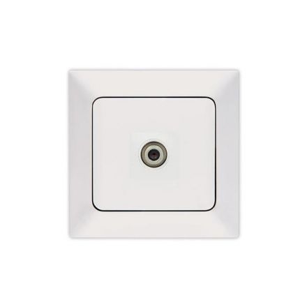 Πρίζα TV F Connector Λευκή NEAD