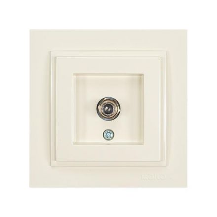 Πρίζα TV F Connector Μπεζ MONO