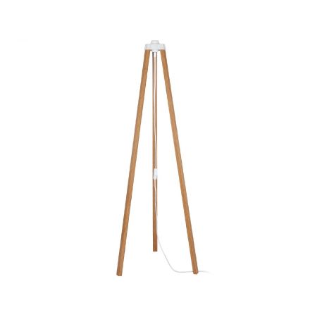 TRIPOD 203-0260 Μοντέρνο Επιδαπέδιο Φωτιστικό Μονόφωτο 1 x E27 IP20 Μπέζ Ξύλο - Μ38 x Π38 x Υ120cm