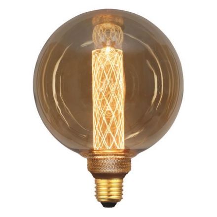 Λάμπα LED G125 3,5W 2000K Gold Glass Dimmable