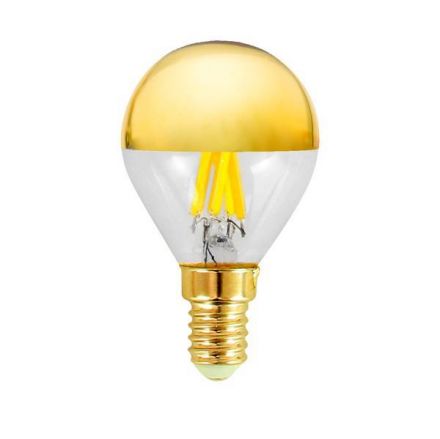 Λάμπα LED Σφαιρική Crossed Filament 6.5W E14 2700K 220-240V Dimmable Ανεστραμμένου Καθρέπτη Gold