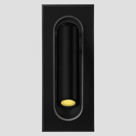 Απλίκα Τοίχου ΧΩΝΕΥΤΗ LED 3W 3000Κ Α170 Μαύρη