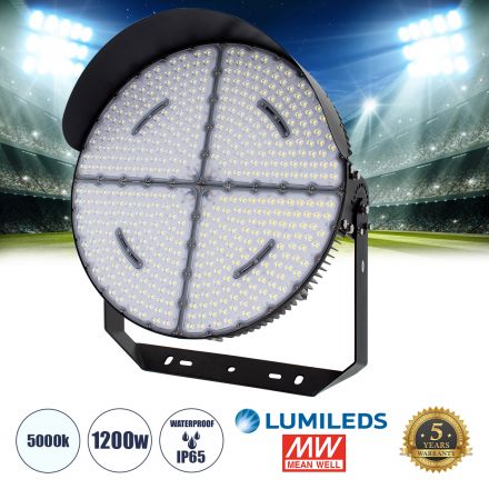 CYCLOP LED Προβολέας Γηπέδου 1200W 192000LM 60° IP65 - 5000K - MeanWell Driver & LumiLEDs Chip