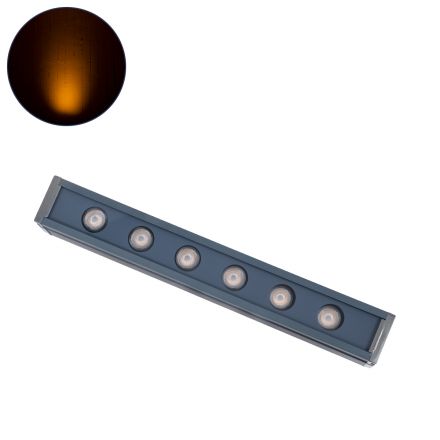 WASHER-VAIA Wall Washer LED 6W 630lm 30° DC 24V - IP65 Μ30 x Π4 x Υ5cm - 2200K - Γκρι Ανθρακί 