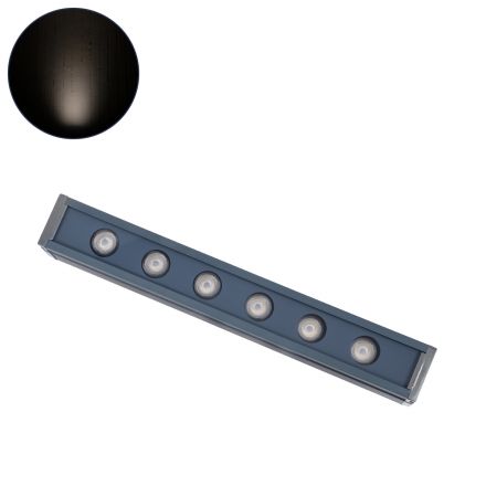 WASHER-VAIA Wall Washer LED 6W 690lm 30° DC 24V - IP65 Μ30 x Π4 x Υ5cm - 4500K - Γκρι Ανθρακί